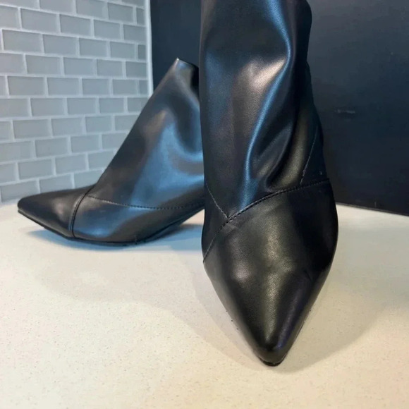 Adrianna Papell Black Ankle Boots Size 10 Wide Heel - Picture 7 of 11
